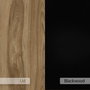 Hanah Home Mesita de Noche Moderna Madera Negra y Oud